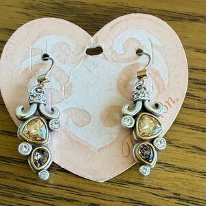 Brighton Elegant Silver and Gold Earrings